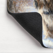 Tibetaanse terriër liet het sneeuwen Kerstmis Muismat (Hoek)