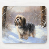 Tibetaanse terriër liet het sneeuwen Kerstmis Muismat (Voorkant)
