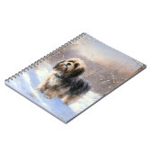 Tibetaanse terriër liet het sneeuwen Kerstmis Notitieboek (Linkerzijde)