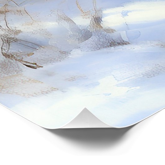 Tibetaanse terriër liet het sneeuwen Kerstmis Perfect Poster (Hoek)