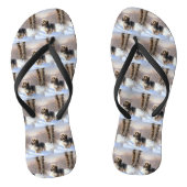 Tibetaanse terriër liet het sneeuwen Kerstmis Teenslippers (Voetbed)