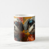 Tibetaanse Terriër met Hart Rozen Valentijnsdag Koffiemok (Center)