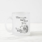 Tibetaanse Terrier moderne kunst schattige hondenr Matglas Koffiemok (Links)