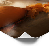 Tibetaanse Terriër Puppy Herfst Delight Pompoen Perfect Poster (Hoek)