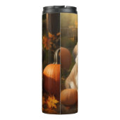 Tibetaanse Terriër Puppy Herfst Delight Pompoen Thermosbeker (Achterkant)