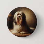 Tibetaanse Terriër Ronde Button 5,7 Cm (Voorkant)