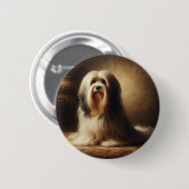 Tibetaanse Terriër Ronde Button 5,7 Cm (Voorkant /achterkant)