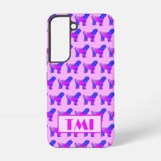 Tibetaanse Terrier Schattige Hond Roze Silhouet Mo Samsung Galaxy Hoesje