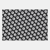 Tibetaanse terriër schildert zwarte en witte honde inpakpapier vel (Voorkant 3)