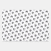 Tibetaanse terriër schildert zwarte en witte honde inpakpapier vel (Voorkant 2)