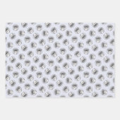 Tibetaanse terriër schildert zwarte en witte honde inpakpapier vel (Voorkant)