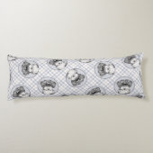 Tibetaanse terriër schildert zwarte en witte honde lichaamskussen (Achterkant)