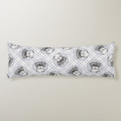 Tibetaanse terriër schildert zwarte en witte honde lichaamskussen (Voorkant)