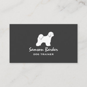 Tibetaanse Terriër Silhouet   Hondenras Pet Care Visitekaartje