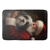 Tibetaanse Terriër Sinterklaas Feestelijke Kerstmi Badmat (Voorkant)