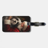 Tibetaanse Terriër Sinterklaas Feestelijke Kerstmi Bagagelabel (Achterkant horizontaal)