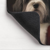 Tibetaanse Terriër Sinterklaas Feestelijke Kerstmi Muismat (Hoek)