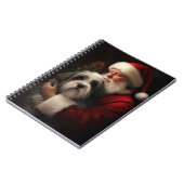 Tibetaanse Terriër Sinterklaas Feestelijke Kerstmi Notitieboek (Linkerzijde)