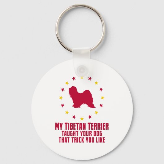 Tibetaanse Terrier Sleutelhanger (Voorkant)