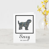 Tibetaanse Terrier/TT Dog Pet Sympathiekaart Kaart (Gele Bloem)