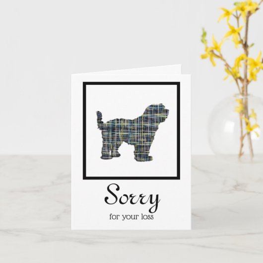 Tibetaanse Terrier/TT Dog Pet Sympathiekaart Kaart (Gele Bloem)