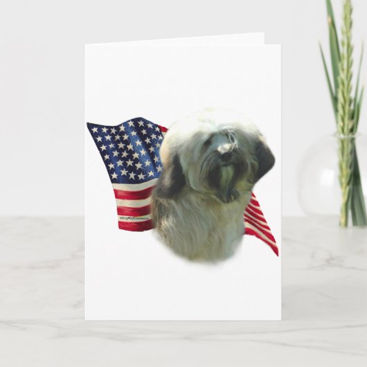 Tibetaanse Terriër Vlag Kaart (Voorkant)