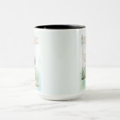 Tibetaanse Terrier Waterverf Gepersonaliseerde Hon Mok (Midden)
