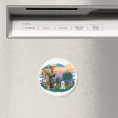 Tibetaanse Terriër (wit) Magneet (Insitu (Vaatwasser))