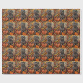 Tibetaanse Terrierhond Herfst Oogst Dankdag Cadeaupapier (Vlak)