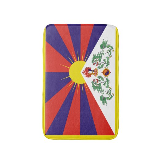 Tibetaanse vlag badmat (Voorkant Verticaal)
