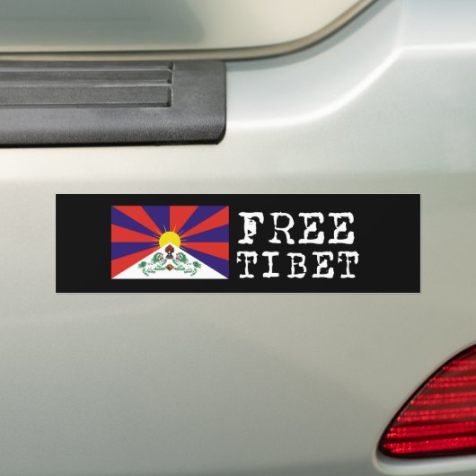 Tibetaanse vlag Bumpersticker (Op auto)