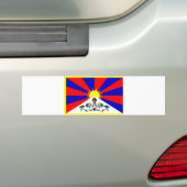 Tibetaanse vlag bumpersticker (Op auto)