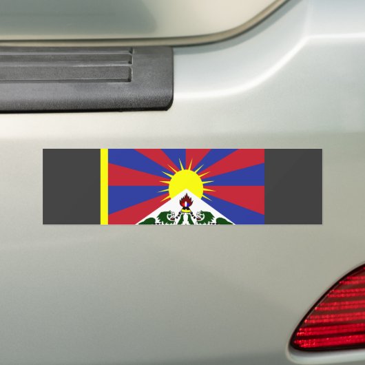 Tibetaanse vlag bumpersticker (Op auto)