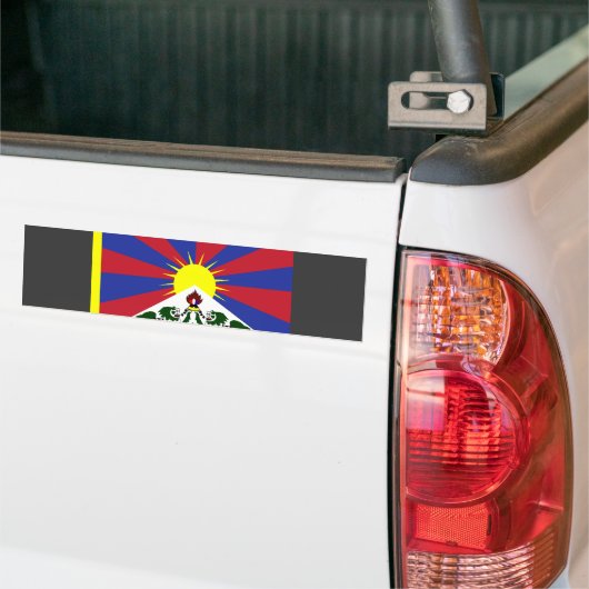 Tibetaanse vlag bumpersticker (Op Truck)