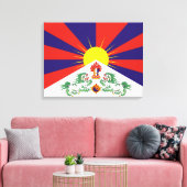 Tibetaanse vlag canvas afdruk (Insitu (Woonkamer))