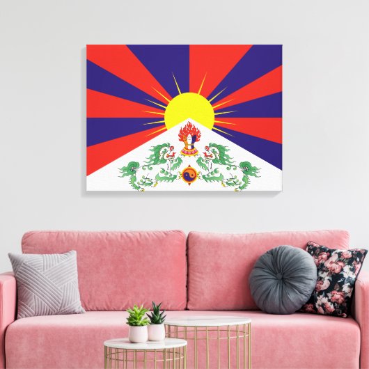 Tibetaanse vlag canvas afdruk (Insitu (Woonkamer))
