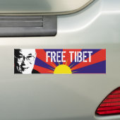 Tibetaanse vlag, Dalai Lama, vrij Tibet Bumpersticker (Op auto)
