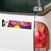 Tibetaanse vlag, Dalai Lama, vrij Tibet Bumpersticker (Op Truck)