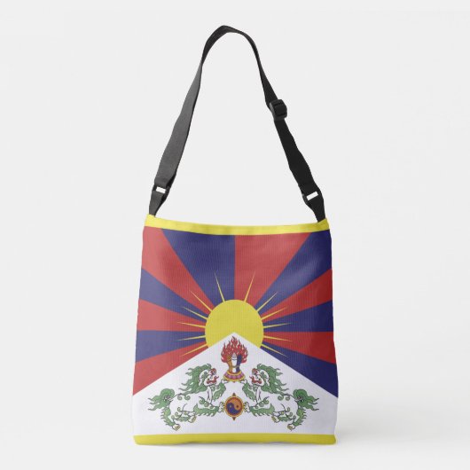 Tibetaanse vlag en Tibetaanse mode zakken / Himala Crossbody Tas (Achterkant)