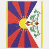 Tibetaanse Vlag Fleece Deken (Voorkant)