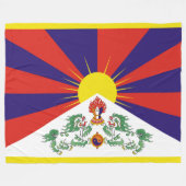 Tibetaanse Vlag Fleece Deken (Voorkant (Horizontaal))