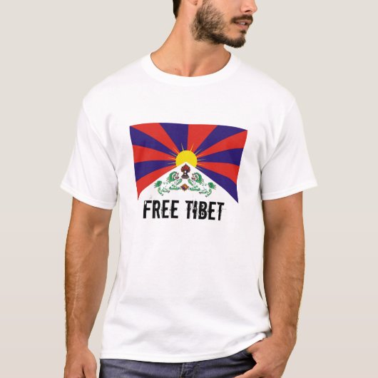 Tibetaanse vlag, GRATIS T-shirt met T-shirt (Voorkant)