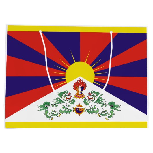 Tibetaanse vlag groot cadeauzakje (Achterkant)