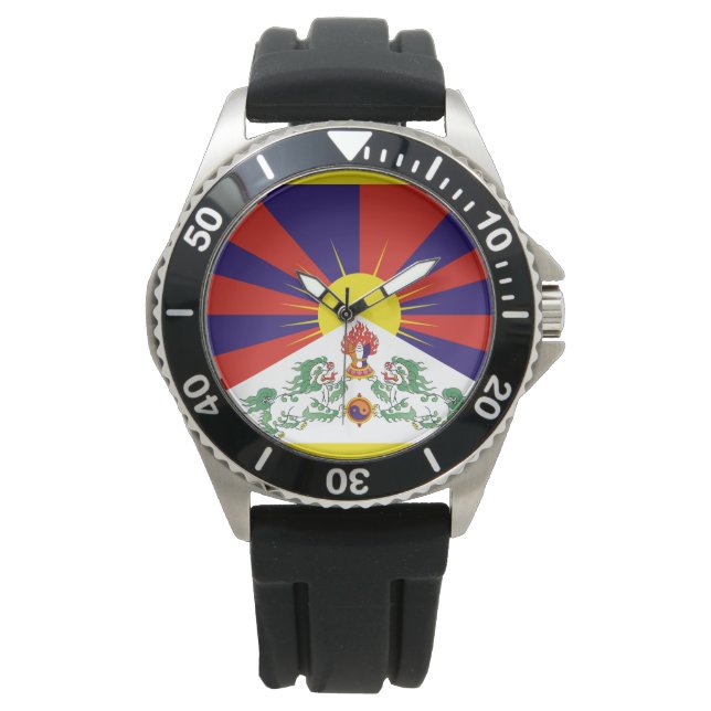 Tibetaanse vlag horloge (Voorkant)