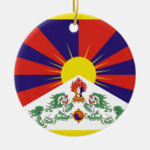 Tibetaanse vlag keramisch ornament (Voorkant)