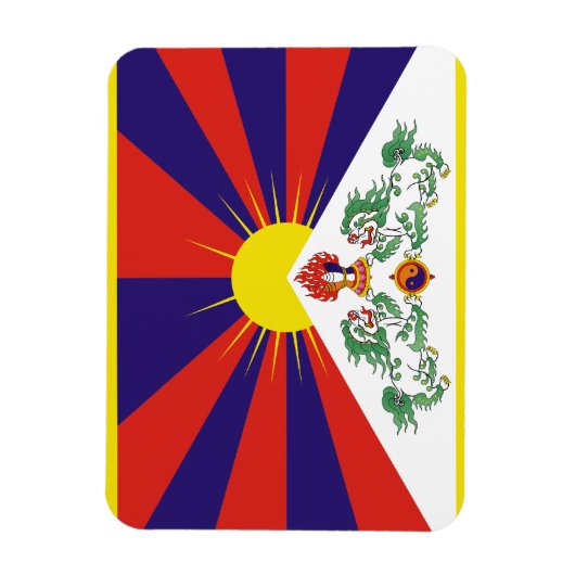 Tibetaanse vlag magneet (Verticaal)
