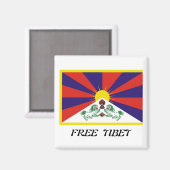 Tibetaanse vlag magneet (Voorkant / Achterkant)