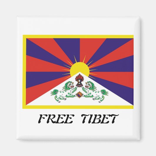 Tibetaanse vlag magneet (Voorkant)