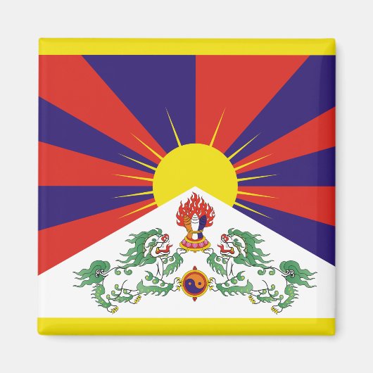 Tibetaanse Vlag Magneet (Voorkant)