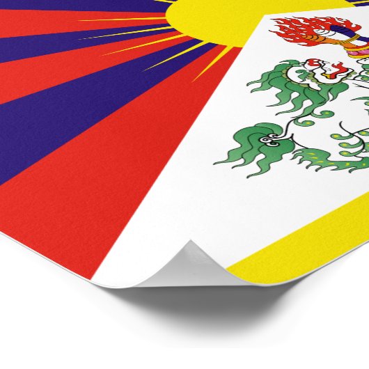 Tibetaanse vlag poster (Hoek)